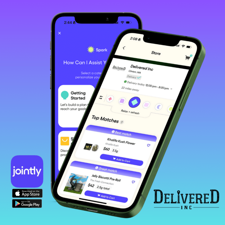 Delivered, Inc, Jointly App, cannabis home delivery MA