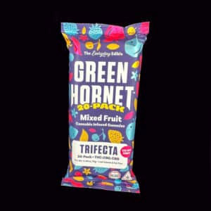green hornet mixed friut blk 100 mg cannabis infused gummies